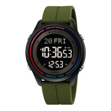 Годинники наручні 2412PAG SKMEI, ARMY GREEN-SIL...