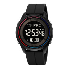 Годинники наручні 2412PBK SKMEI, BLACK-SILICONE