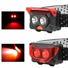 Ліхтар налобний 2029-2XPE(RED), 1 РЕЖИМ, 3хААА,...
