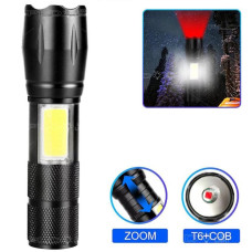 Ліхтар C609-T6(Red)+COB(White), Li-Ion акумулят...