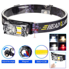 Ліхтар налобний YY-19B-3SMD+2COB(White+Yellow+R...