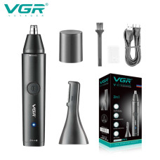 Тример акумуляторний VGR 2 в 1 V-613 для вух, носа та брів, IPX5 Чорний