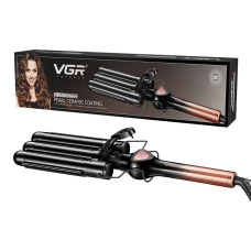 Плойка потрійна VGR V-590 GOLD, 140-200°C, кера...