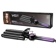 Плойка потрійна VGR V-590 PURPLE, 140-200°C, ке...