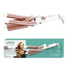 Плойка потрійна VGR V-599, 100-230°C, керамічне...