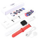 Смарт-годинник Smart Watch Series 6 Z32 PRO 44mm Aluminium з бездротовою зарядкою та 2 ремінцями, red/white
