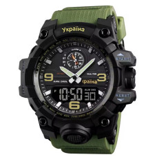 Годинники наручні 1586AG SKMEI, ARMY GREEN, UKR...