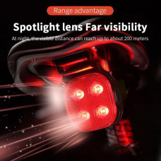 Велоліхтар FY-328S-4LED(Red) з автоматичною сис...