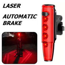 Велоліхтар LEADBIKE LD77-LS-4LED з лазерною роз...