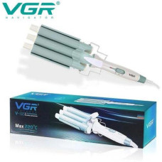 Плойка потрійна VGR V-595 WHITE, 5 режимів робо...