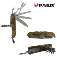 Ніж універсальний Traveler 10 в 1 Мультитул 9,1...