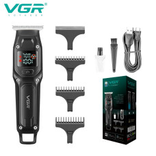 Тример VGR V-964 BLACK, 7000 RPM, 3 насадки, LE...