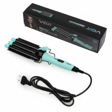 Плойка потрійна VGR V-595 BLUE, 5 режимів робот...