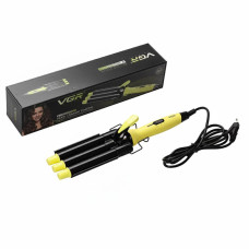 Плойка потрійна VGR V-595 YELLOW, 5 режимів роб...