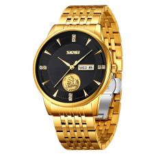 Годинники наручні 9309GDBK SKMEI, GOLD/BLACK